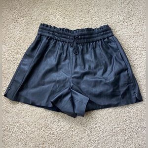 Zara Faux Leather Shorts